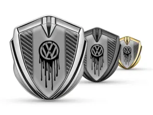 VW Abovedado Emblema Insignia Imagen de Carrera Brillante